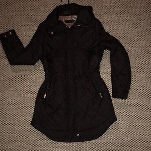 Steve Madden coat with Rose Gold tone closures.